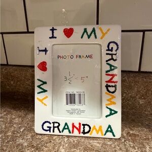Colorful 'I Love My Grandma' Photo Frame